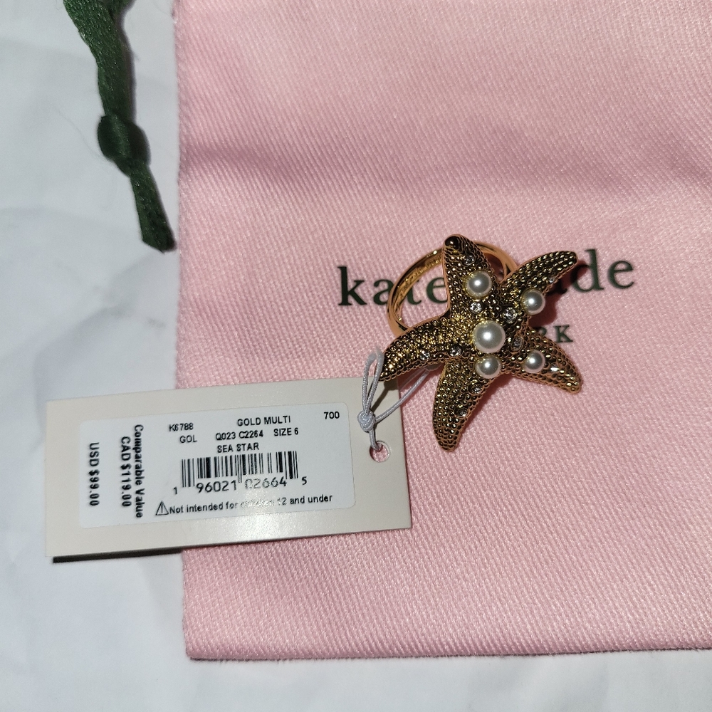 KATE SPADE • Sea Star Starfish Ring - Picture 12 of 12